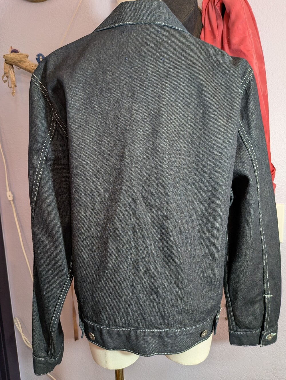 🔥RARE Levi's Made & Crafted Walter Denim Harrington Jacket Dark Indigo LMC 🔥 - Picture 2 of 16